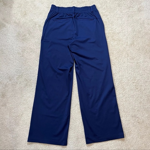 Lands’ End Blue Wide Leg Travel Pants Pockets Zip Women’s S 6–8 - Picture 6 of 16
